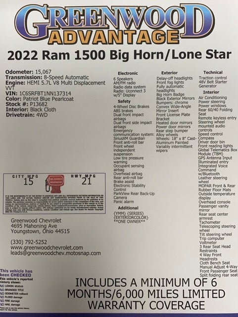 2022 RAM 1500 Big Horn/Lone Star